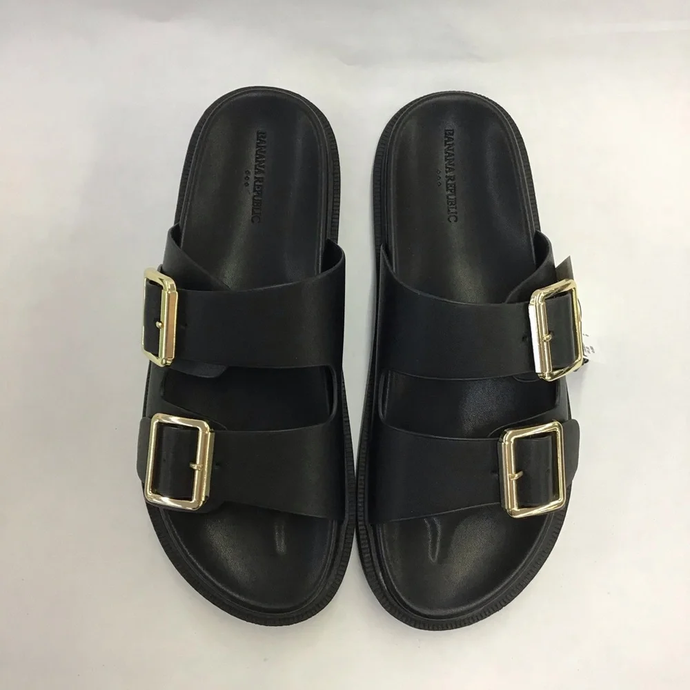 Brand new Banana Republic womens black sandals size 7 with adjustable straps